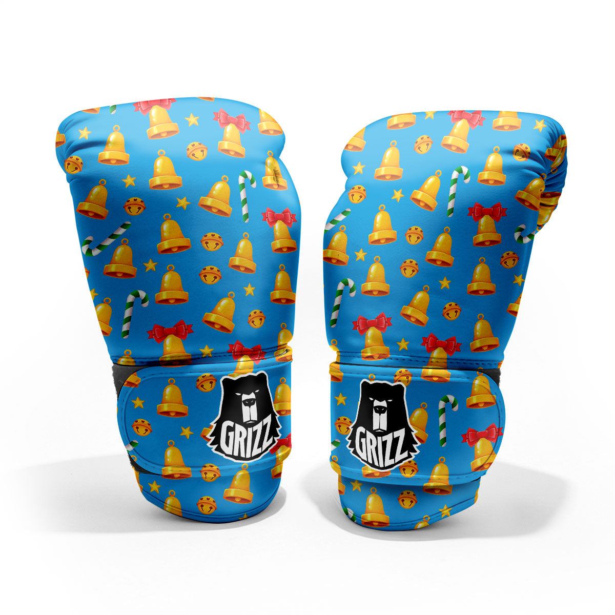 Bells Merry Christmas Print Pattern Pro Boxing Glove