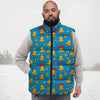 Bells Merry Christmas Print Pattern Down Vest