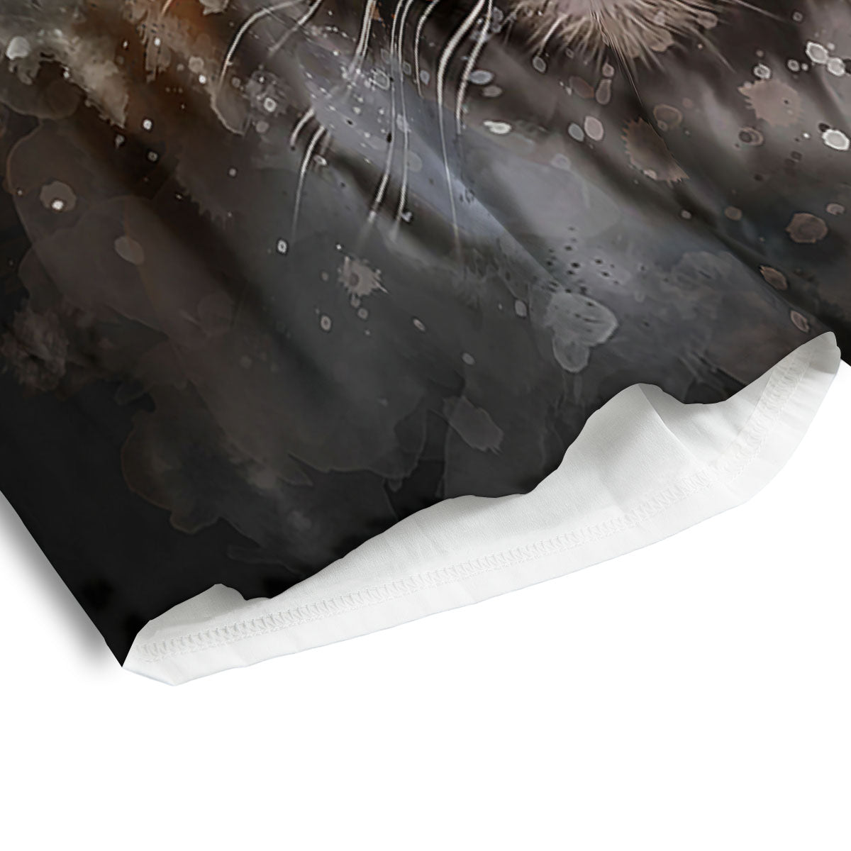 Bengal Tiger Watercolor Print Men's Athletic Shorts