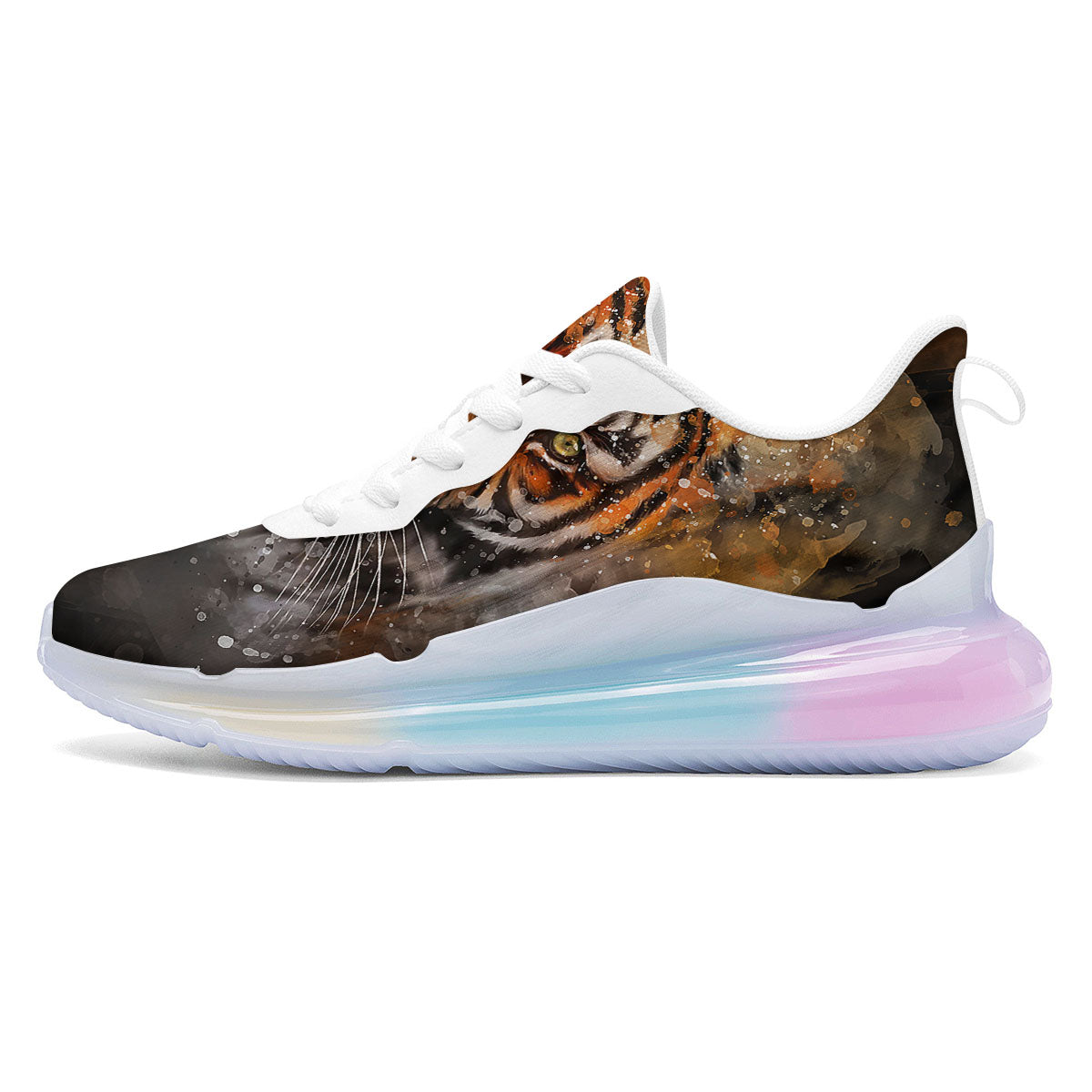 Bengal Tiger Watercolor Print Running Sneakers-grizzshop