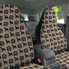 Bernese Brown Woof Woof Print Pattern Car Seat Covers-grizzshop