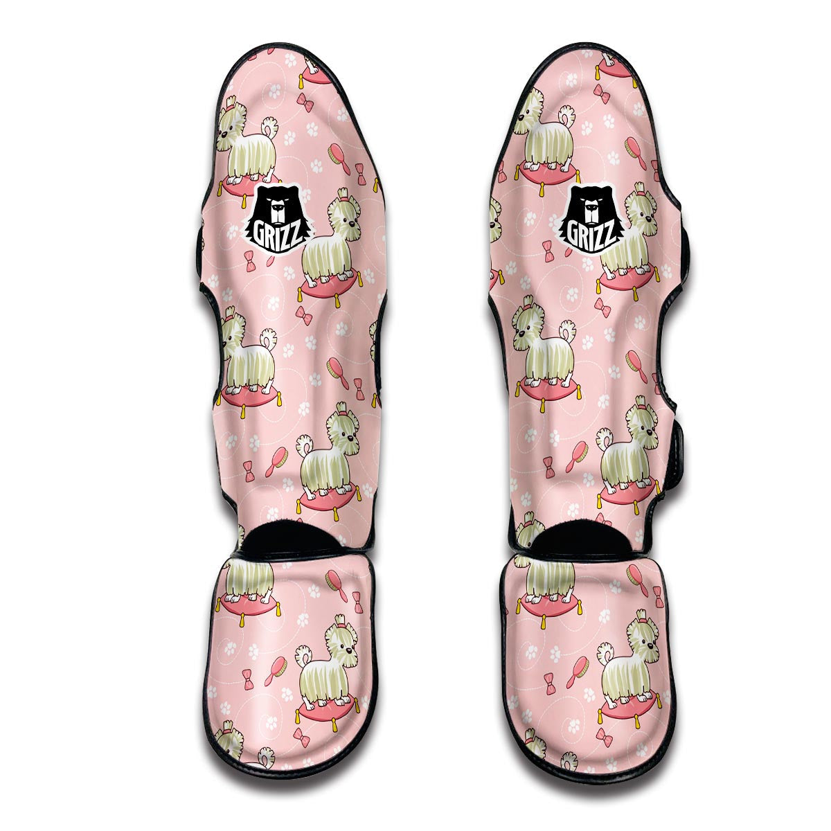 Bichon Frise Dog Pattern Print Muay Thai Shin Guards-grizzshop