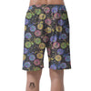 Bicycle Floral Pattern Print Men's Shorts-grizzshop