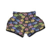 Bicycle Floral Pattern Print Muay Thai Boxing Shorts-grizzshop