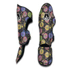 Bicycle Floral Pattern Print Muay Thai Shin Guards-grizzshop