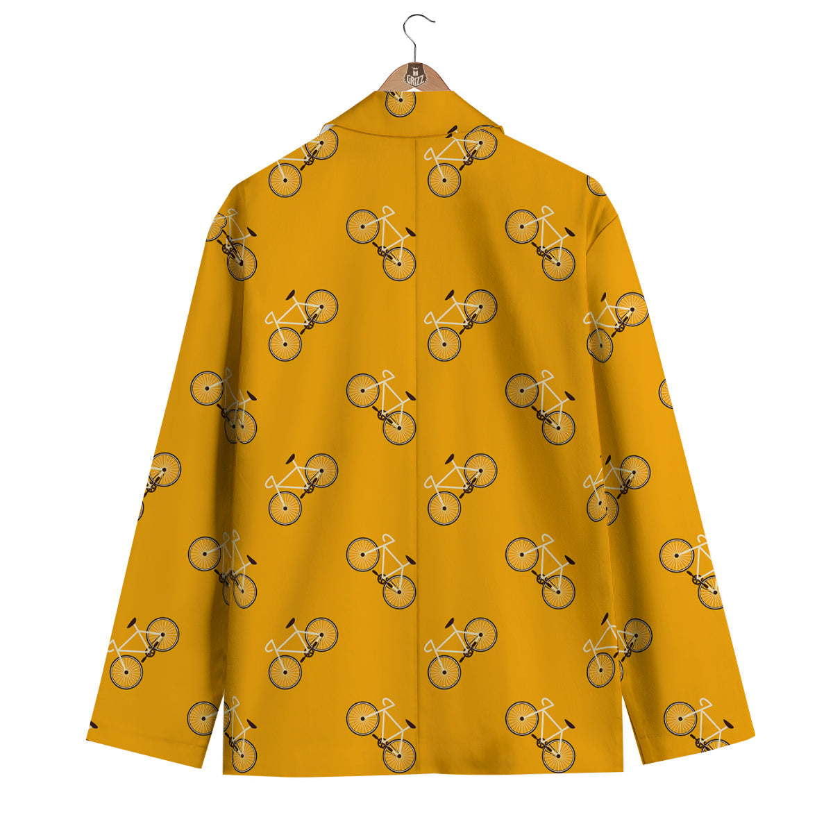 Bicycle Pattern Print Men's Blazer-grizzshop