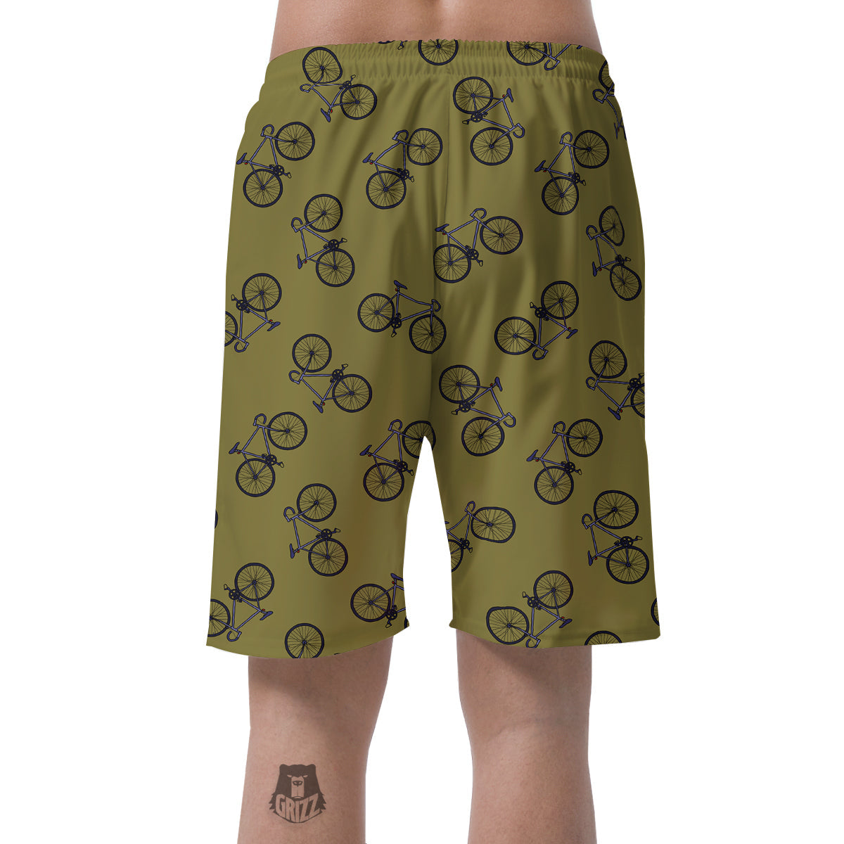 Bicycle Print Pattern Men's Shorts-grizzshop