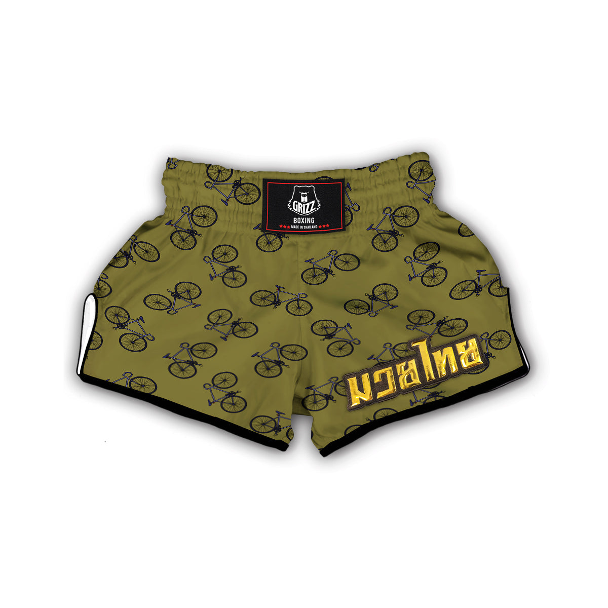 Bicycle Print Pattern Muay Thai Boxing Shorts-grizzshop