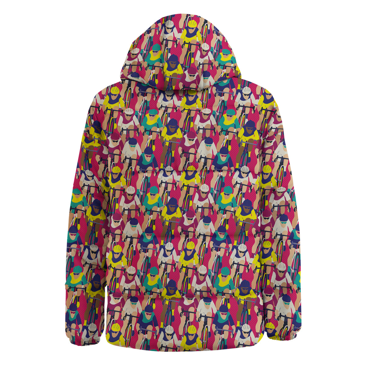 Bicycle Race Colorful Print Pattern Down Jacket-grizzshop