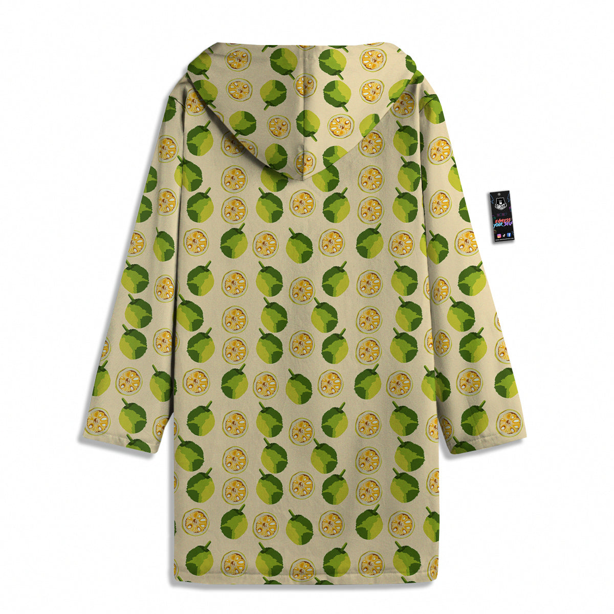 Biege Jackfruit Print Pattern Men's Windbreaker Jacket-grizzshop