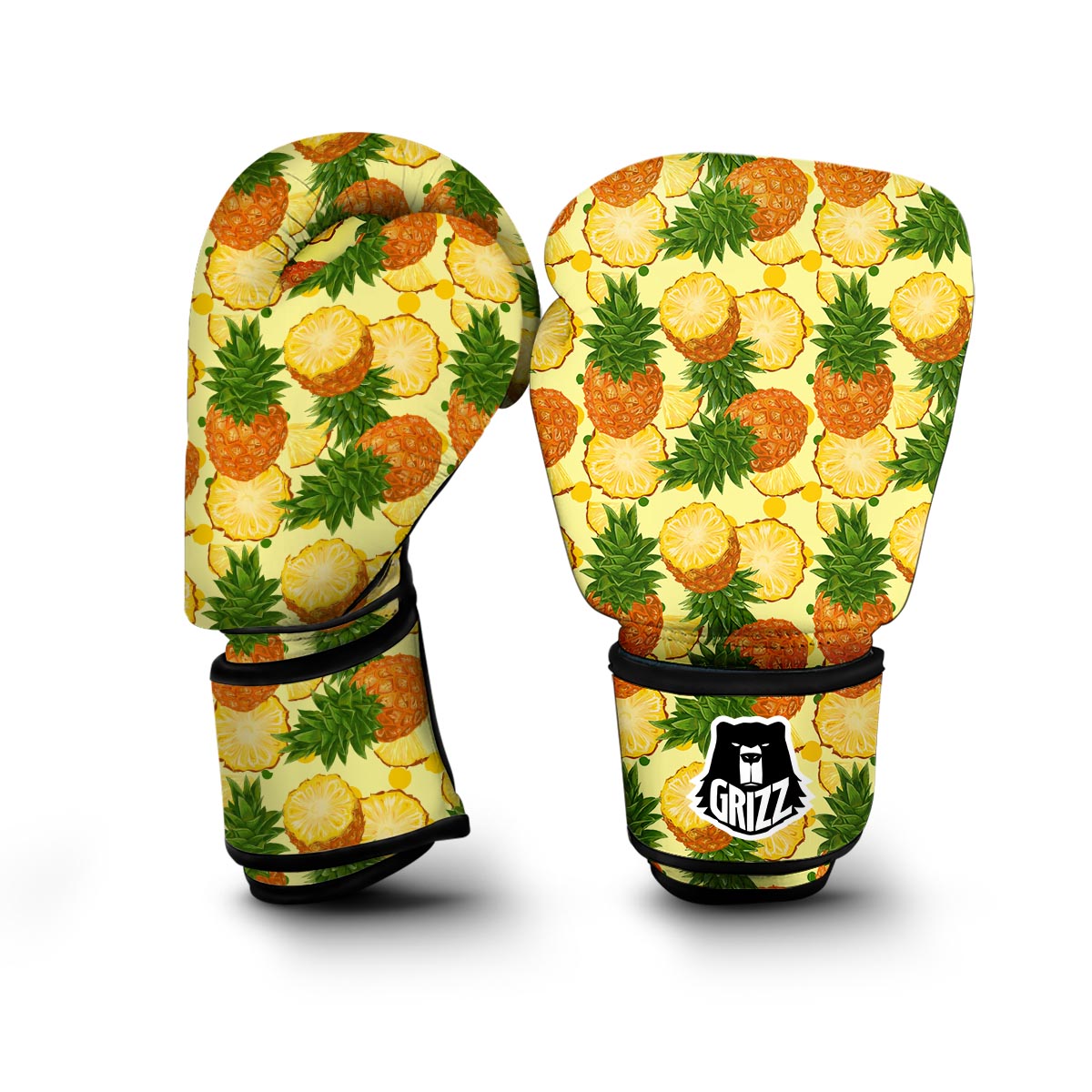 Big Cutting Pineapple Print Boxing Gloves-grizzshop