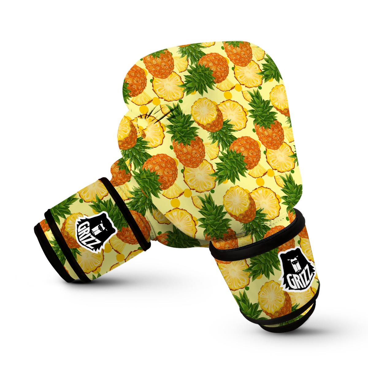 Big Cutting Pineapple Print Boxing Gloves-grizzshop