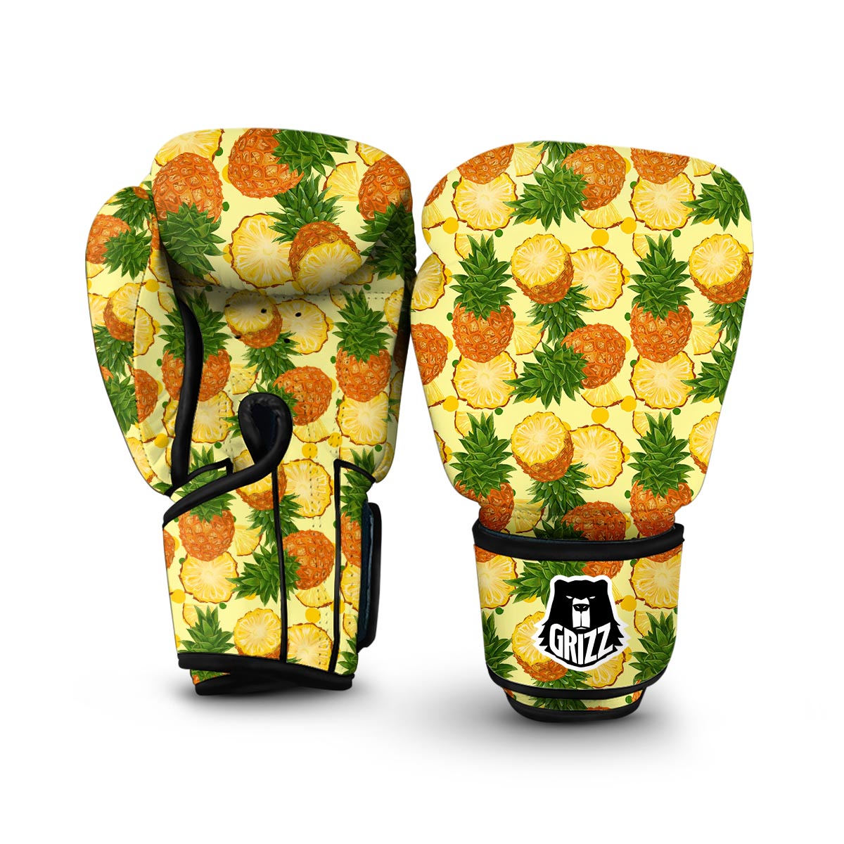 Big Cutting Pineapple Print Boxing Gloves-grizzshop