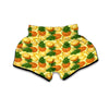 Big Cutting Pineapple Print Muay Thai Boxing Shorts-grizzshop