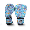 Bigfoot Blue Pattern Print Boxing Gloves-grizzshop