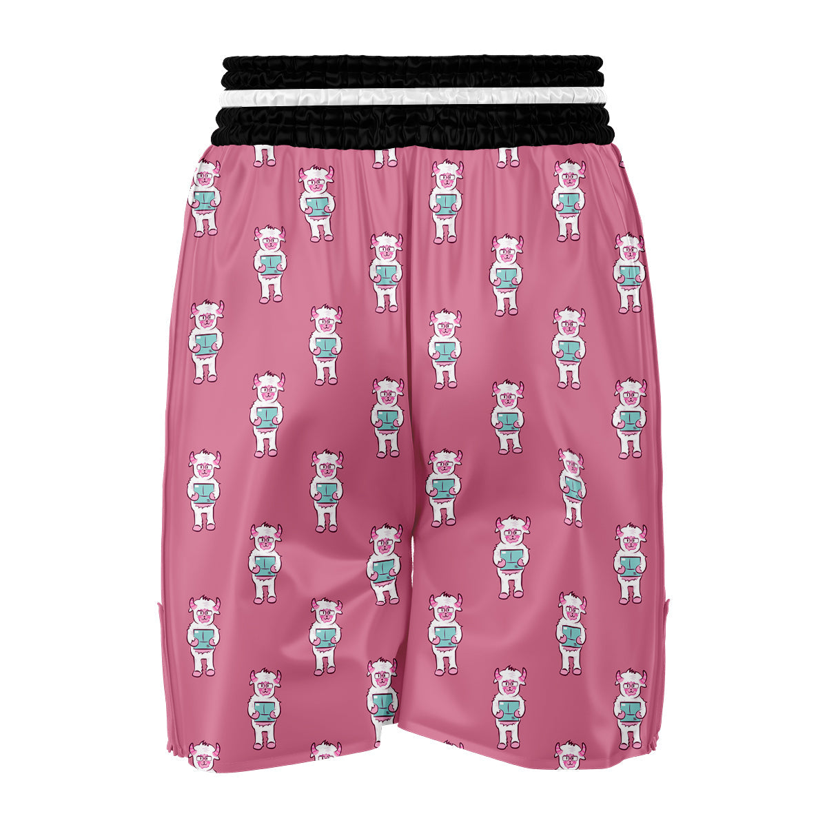 Bigfoot Pattern Print Boxing Shorts-grizzshop