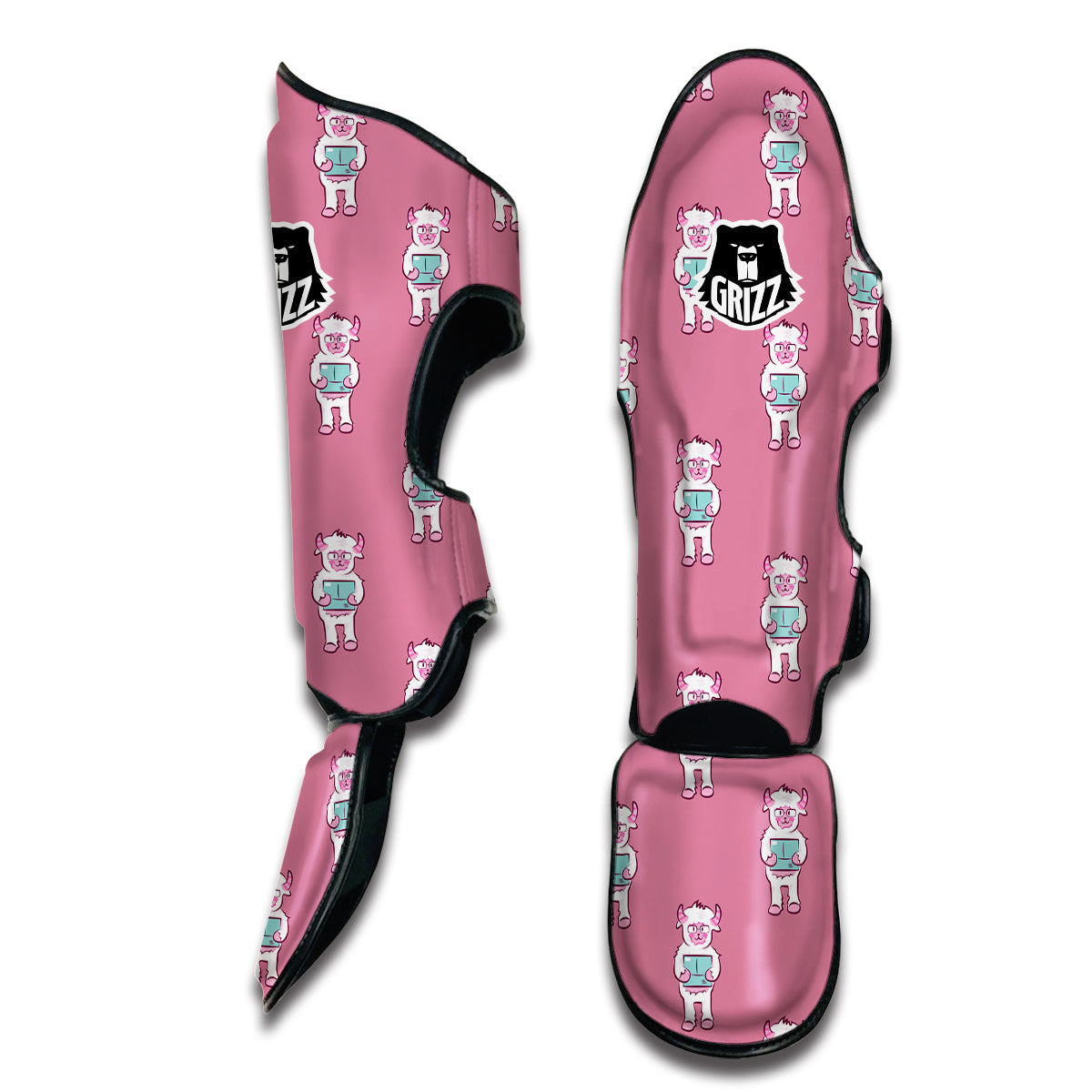 Bigfoot Pattern Print Muay Thai Shin Guards-grizzshop