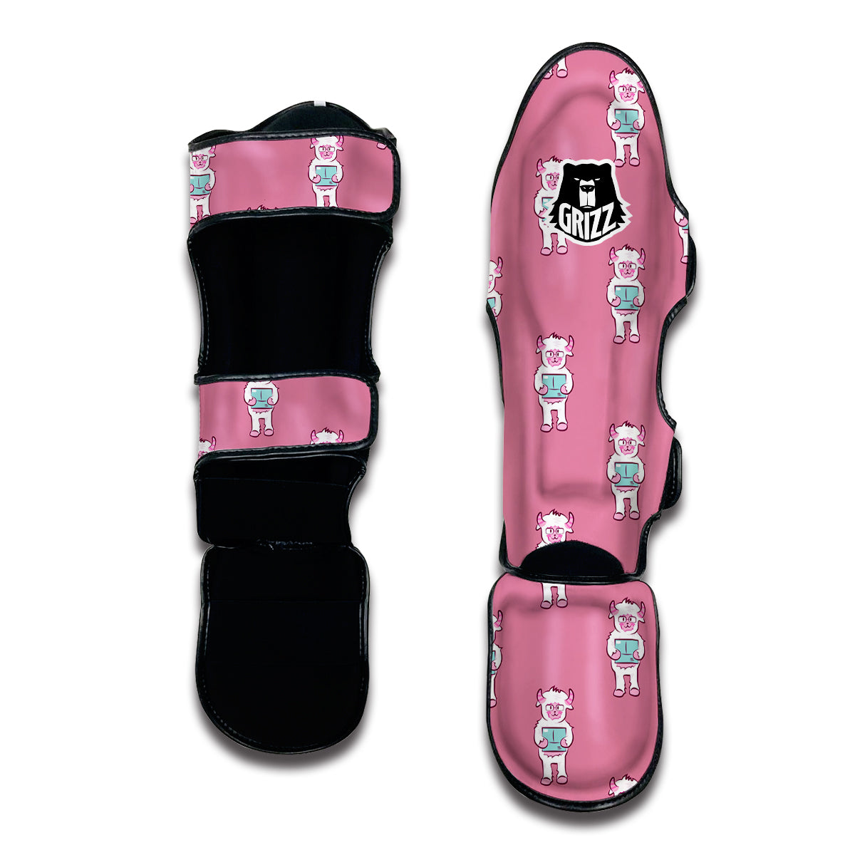 Bigfoot Pattern Print Muay Thai Shin Guards-grizzshop