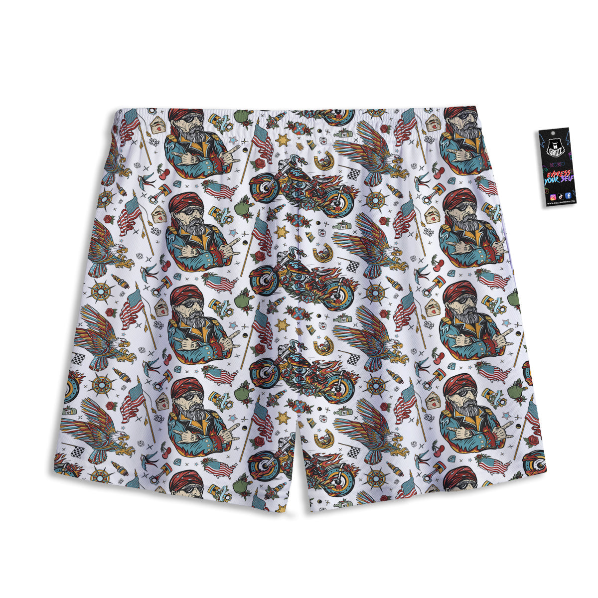 Candy Cute Halloween Print Pattern Mesh Shorts