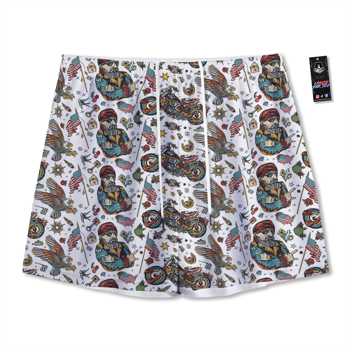 Candy Cute Halloween Print Pattern Mesh Shorts