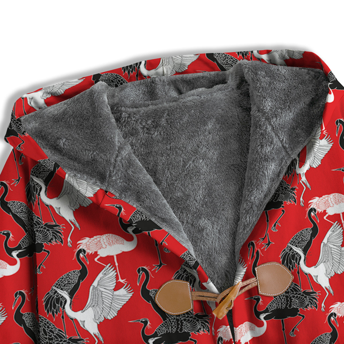 Bird Crane Print Pattern Men's Windbreaker Jacket-grizzshop