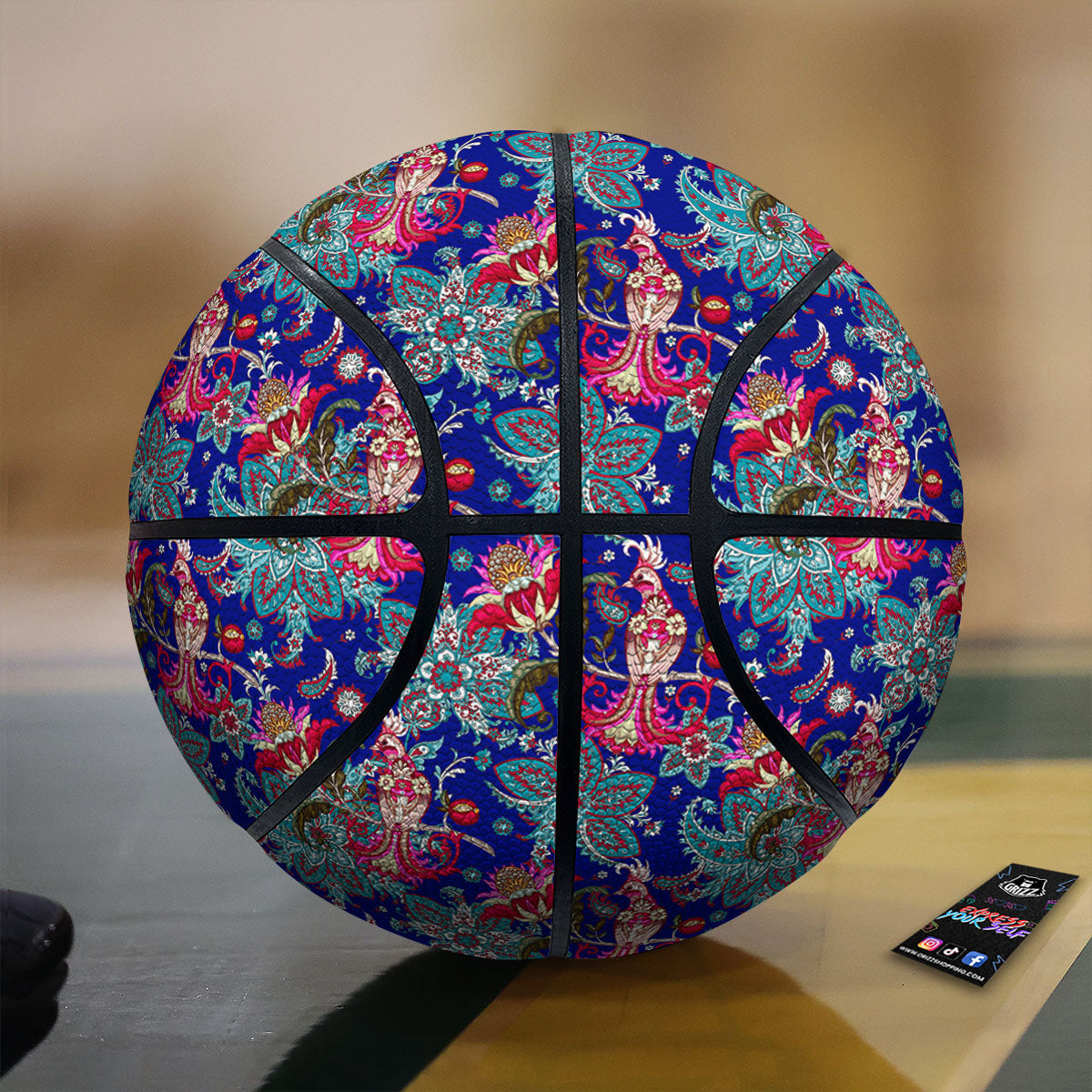 Bird Of Paradise Ethnic Print Pattern Basketball-grizzshop