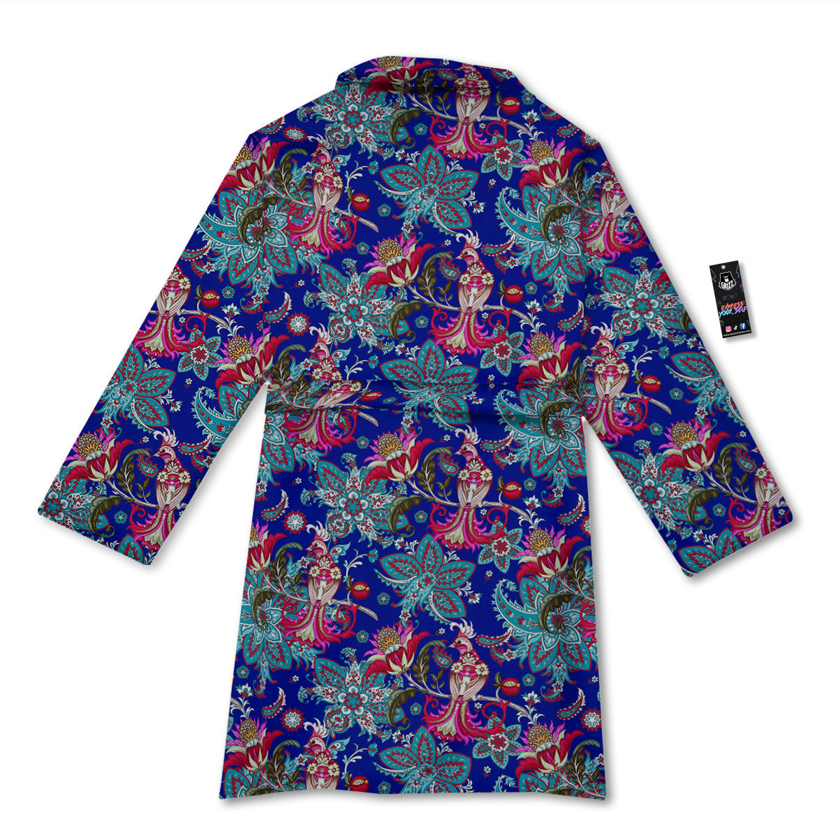 Bird Of Paradise Ethnic Print Pattern Bathrobe-grizzshop