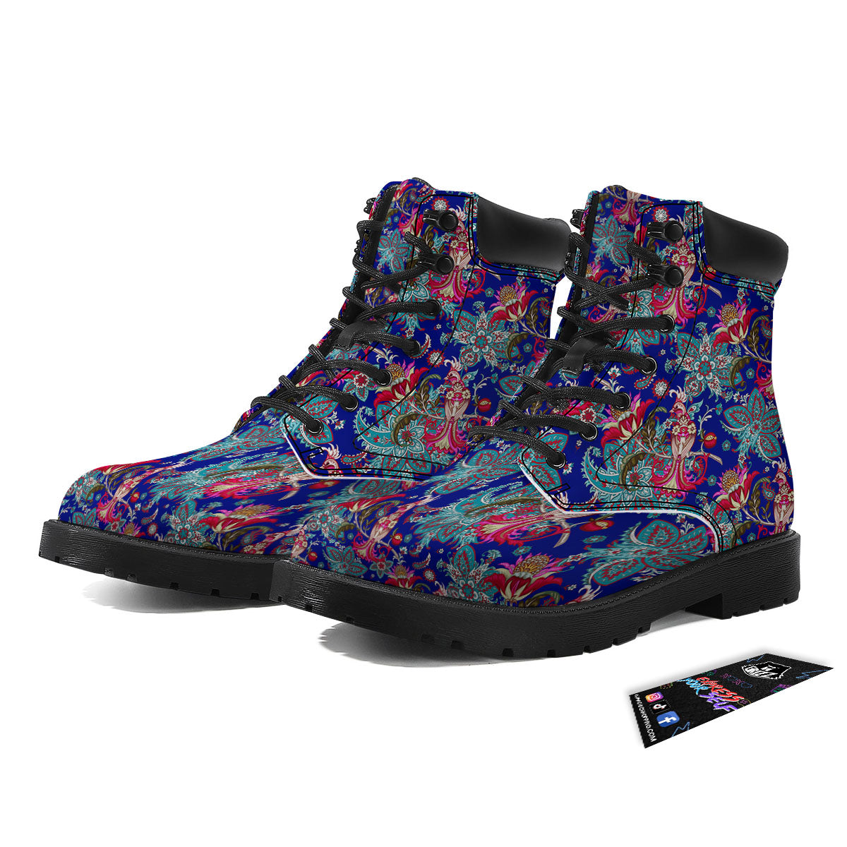 Bird Of Paradise Ethnic Print Pattern Boots-grizzshop