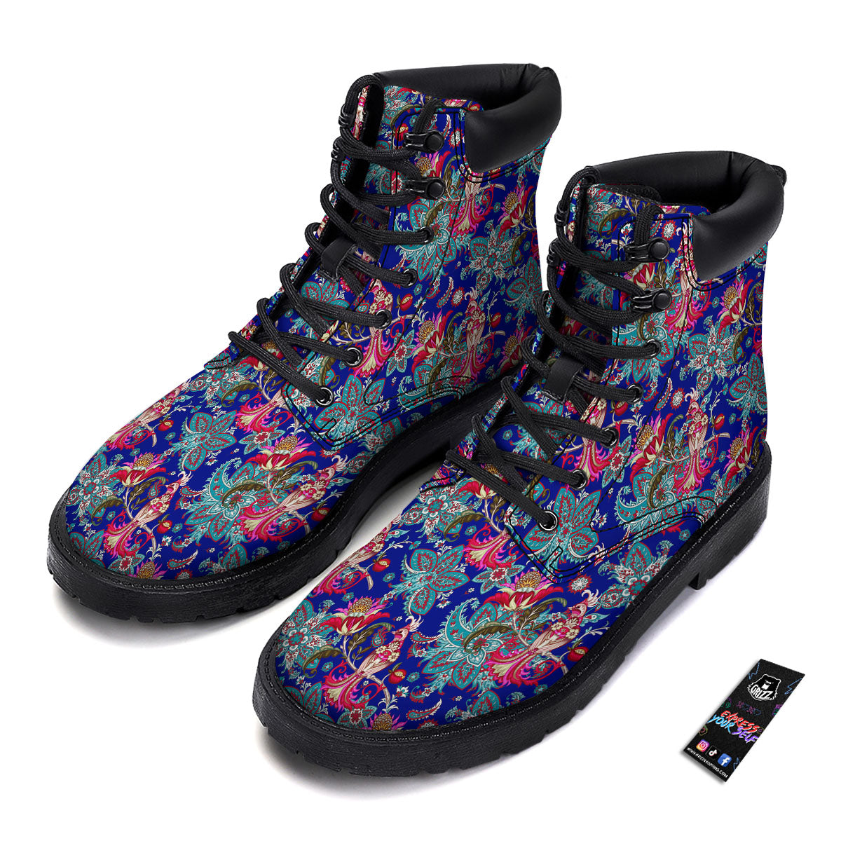 Bird Of Paradise Ethnic Print Pattern Boots-grizzshop