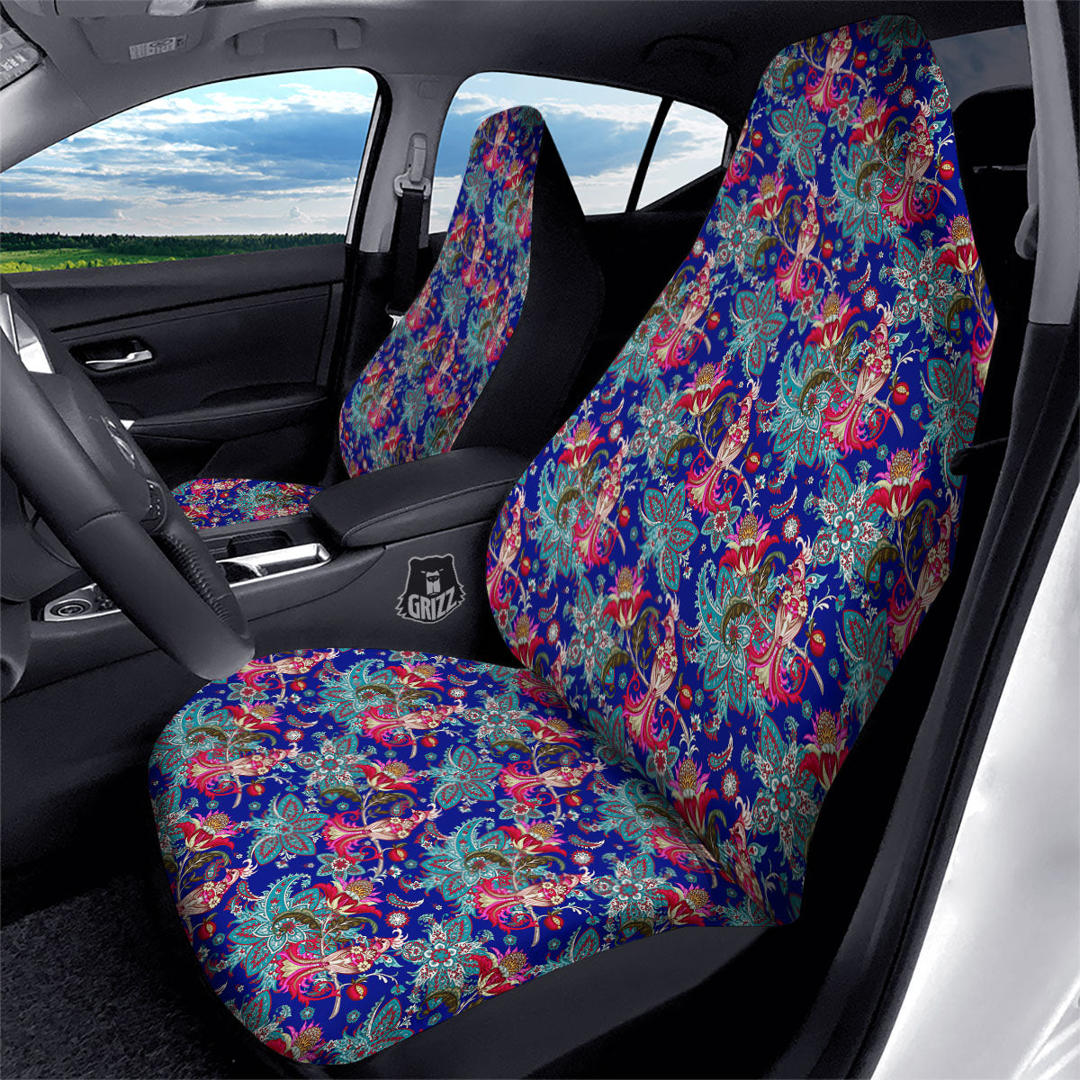 Bird Of Paradise Ethnic Print Pattern Car Seat Covers-grizzshop