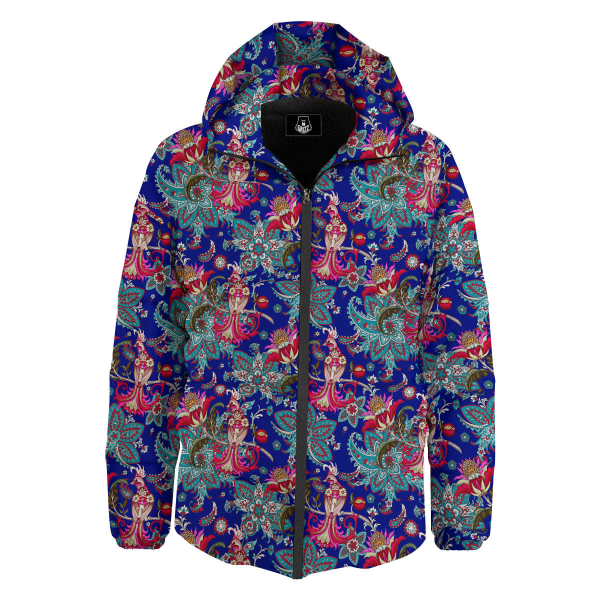 Bird Of Paradise Ethnic Print Pattern Down Jacket-grizzshop