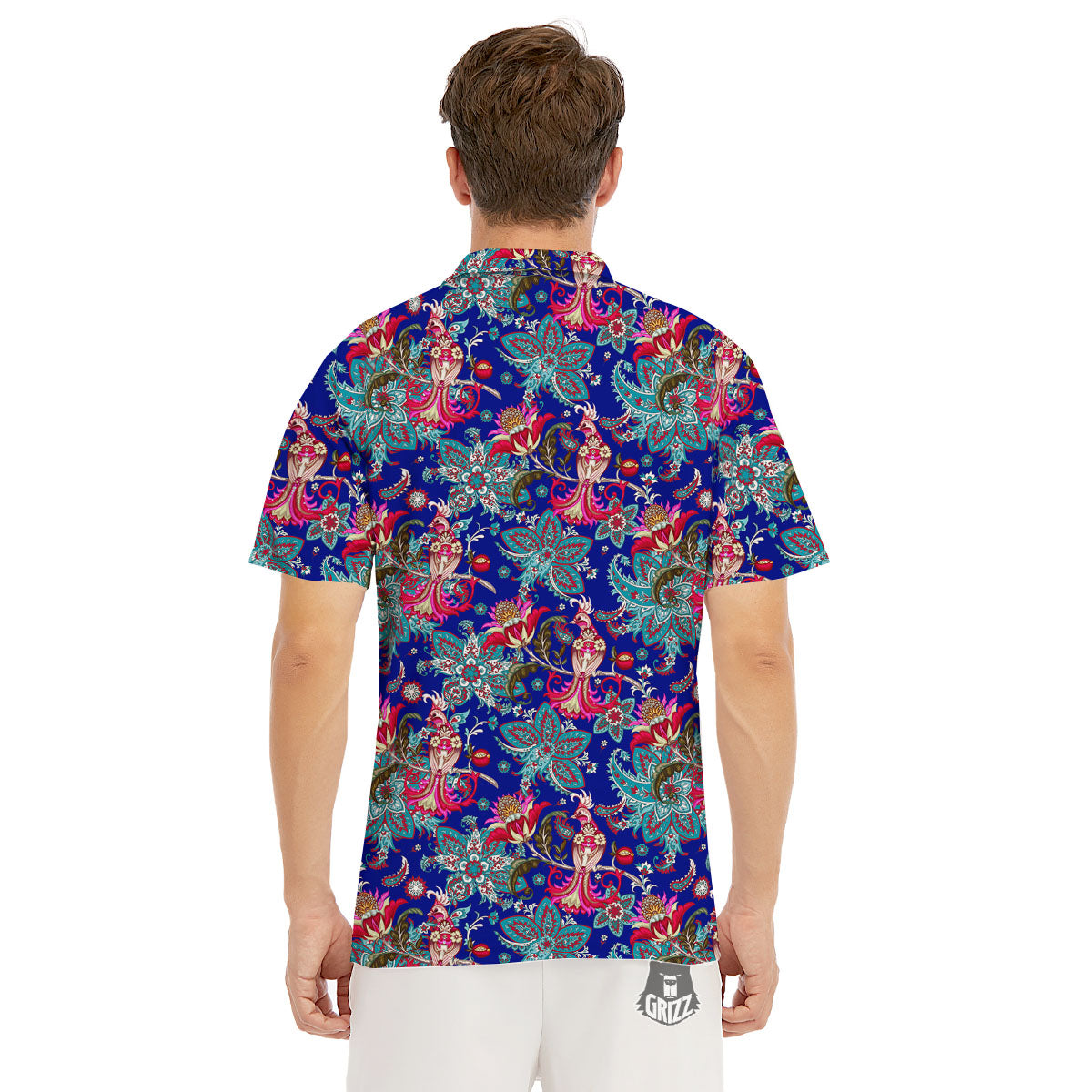 Bird Of Paradise Ethnic Print Pattern Men's Golf Shirts-grizzshop