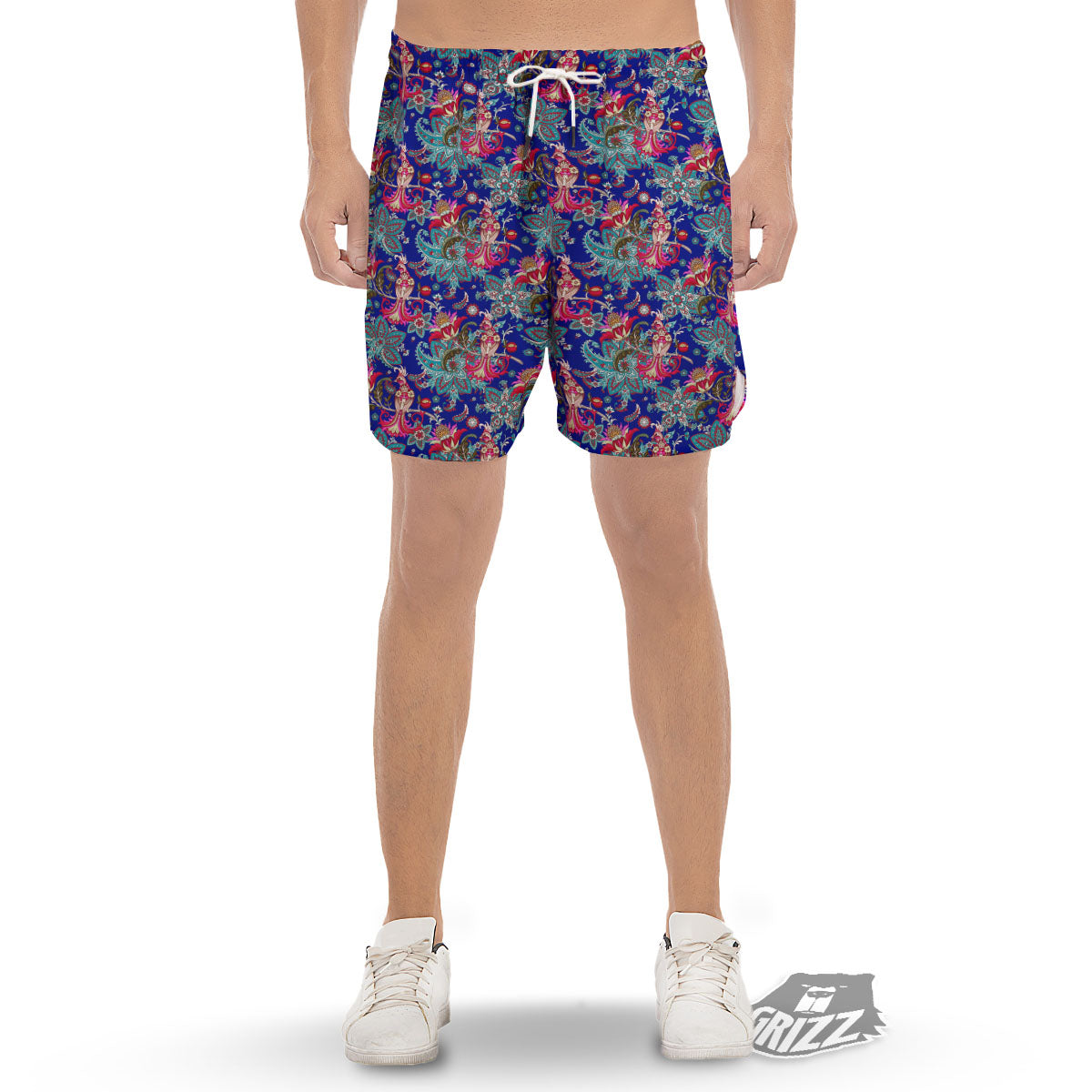 Bird Of Paradise Ethnic Print Pattern Men's Gym Shorts-grizzshop