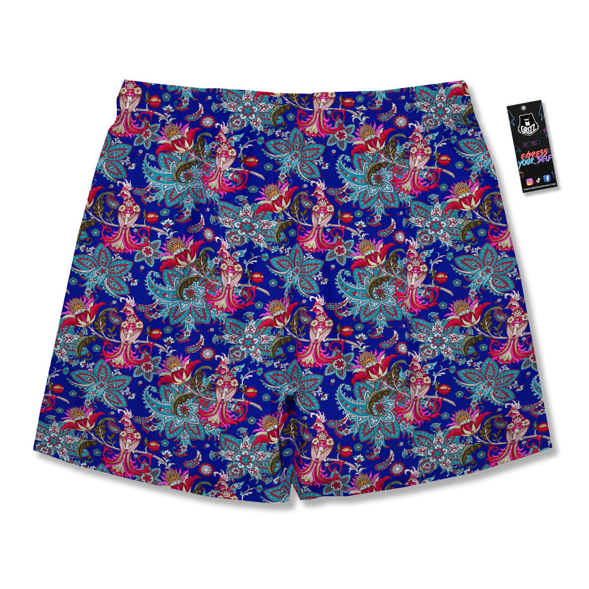 Bird Of Paradise Ethnic Print Pattern Men's Running Shorts-grizzshop