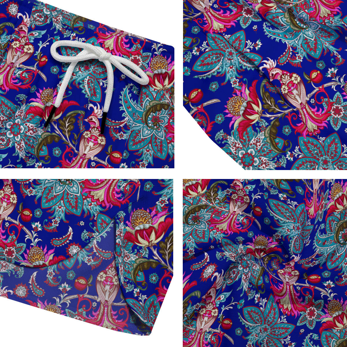 Bird Of Paradise Ethnic Print Pattern Men's Running Shorts-grizzshop