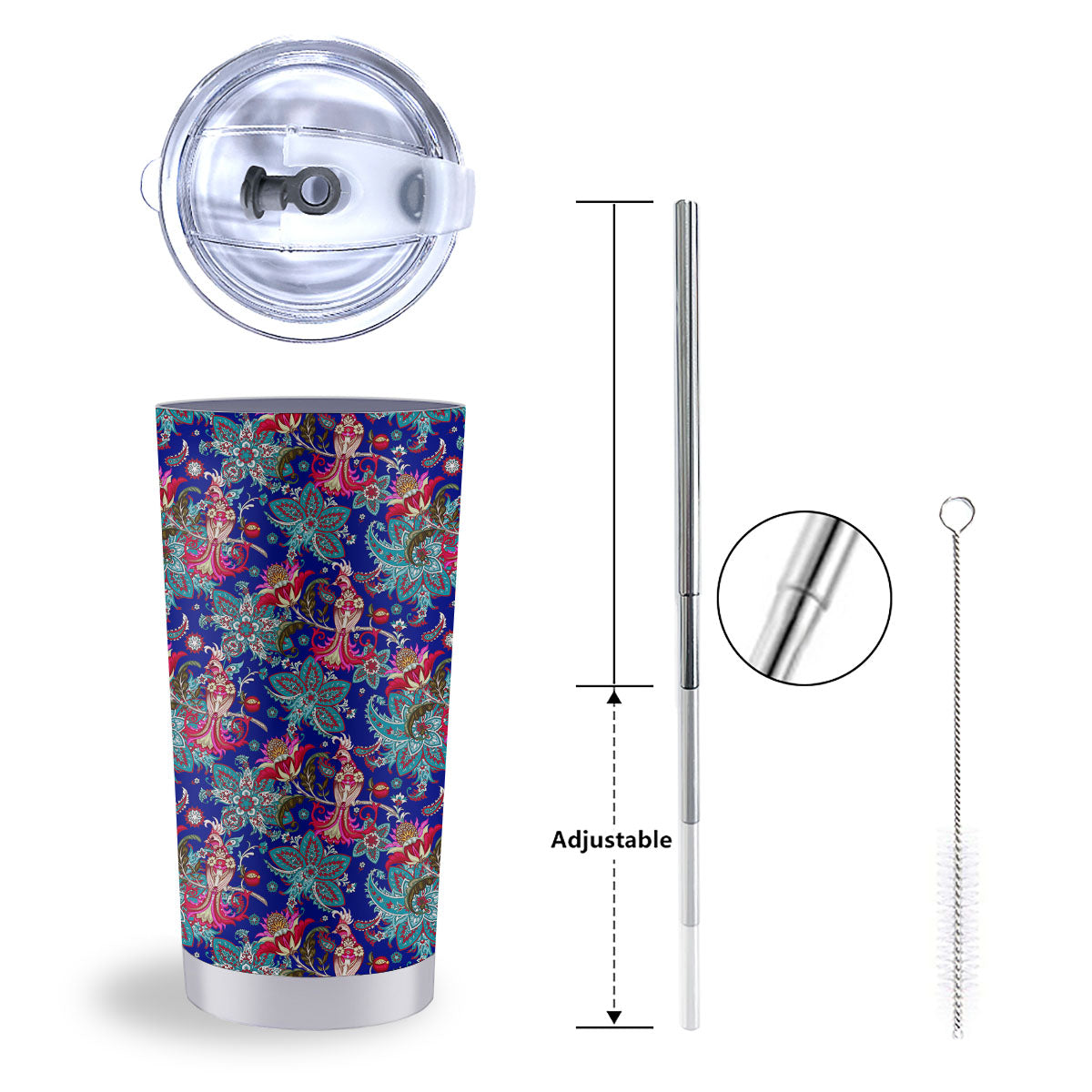 Bird Of Paradise Ethnic Print Pattern Tumbler-grizzshop