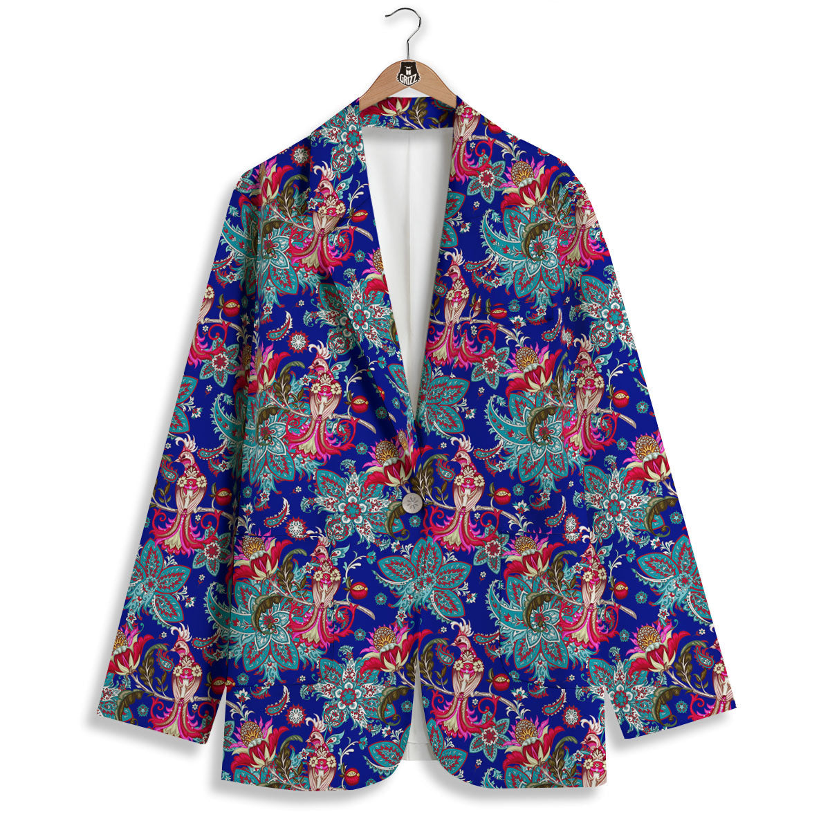 Bird Of Paradise Ethnic Print Pattern Women's Blazer-grizzshop