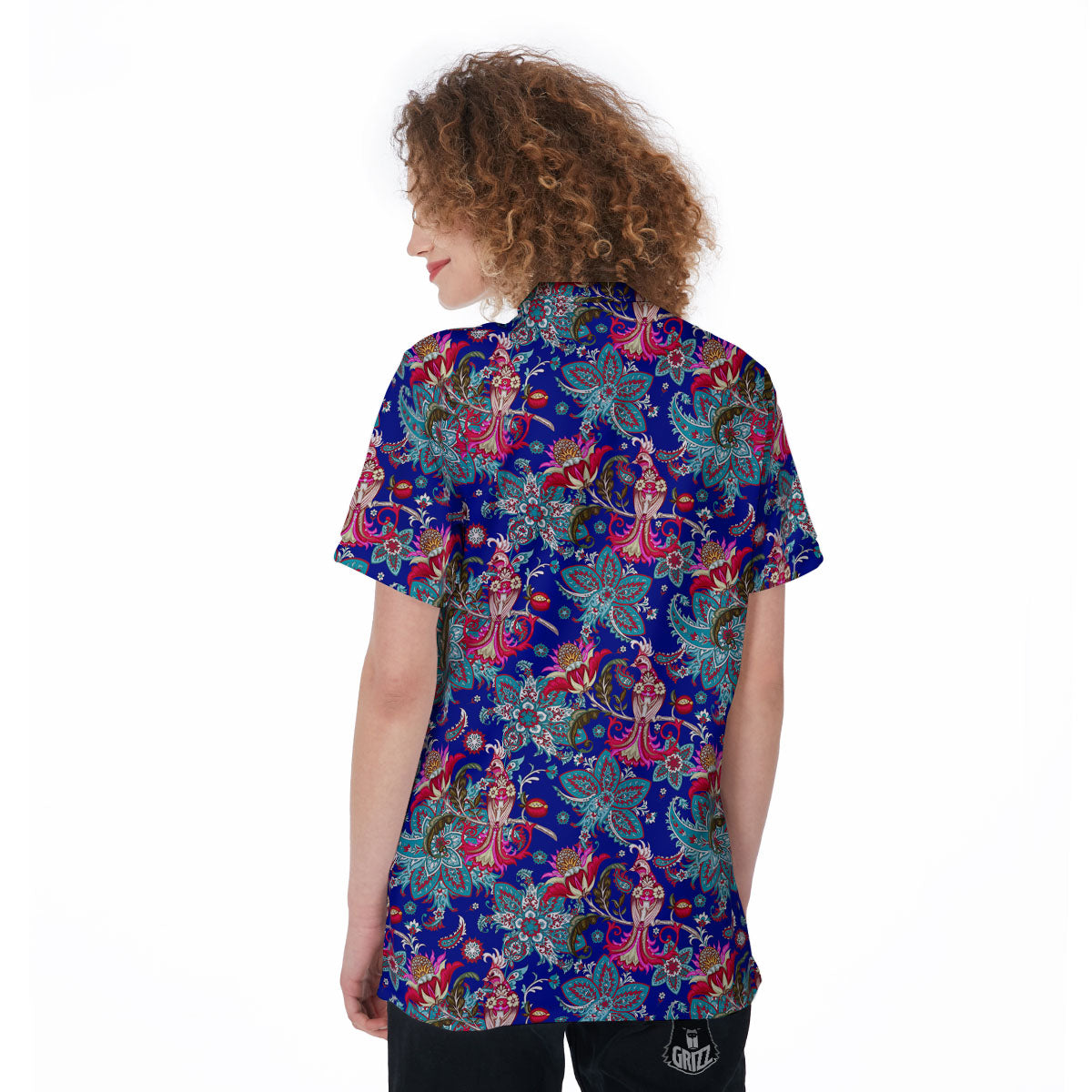 Bird Of Paradise Ethnic Print Pattern Women's Golf Shirts-grizzshop