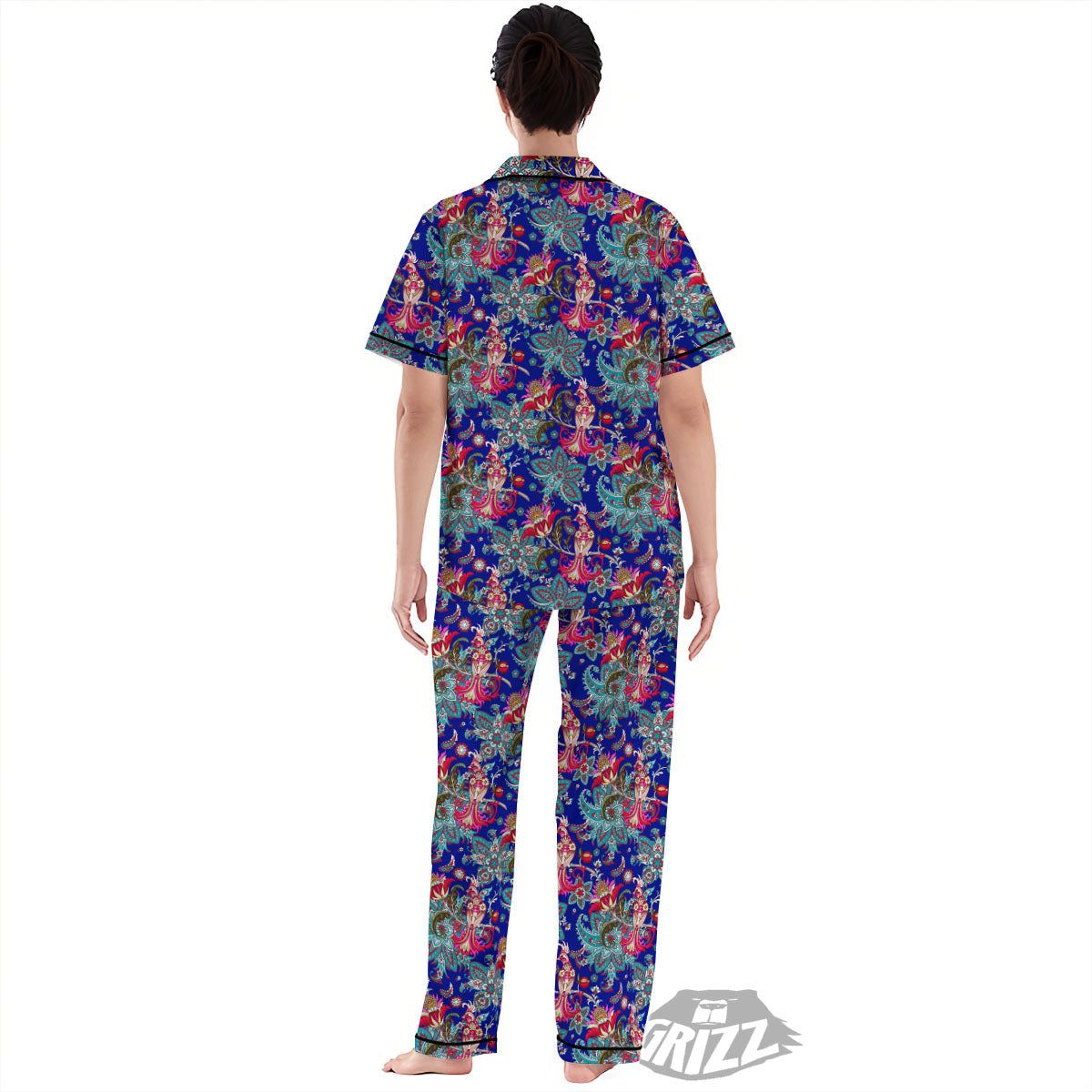Bird Of Paradise Ethnic Print Pattern Women's Pajamas Set-grizzshop