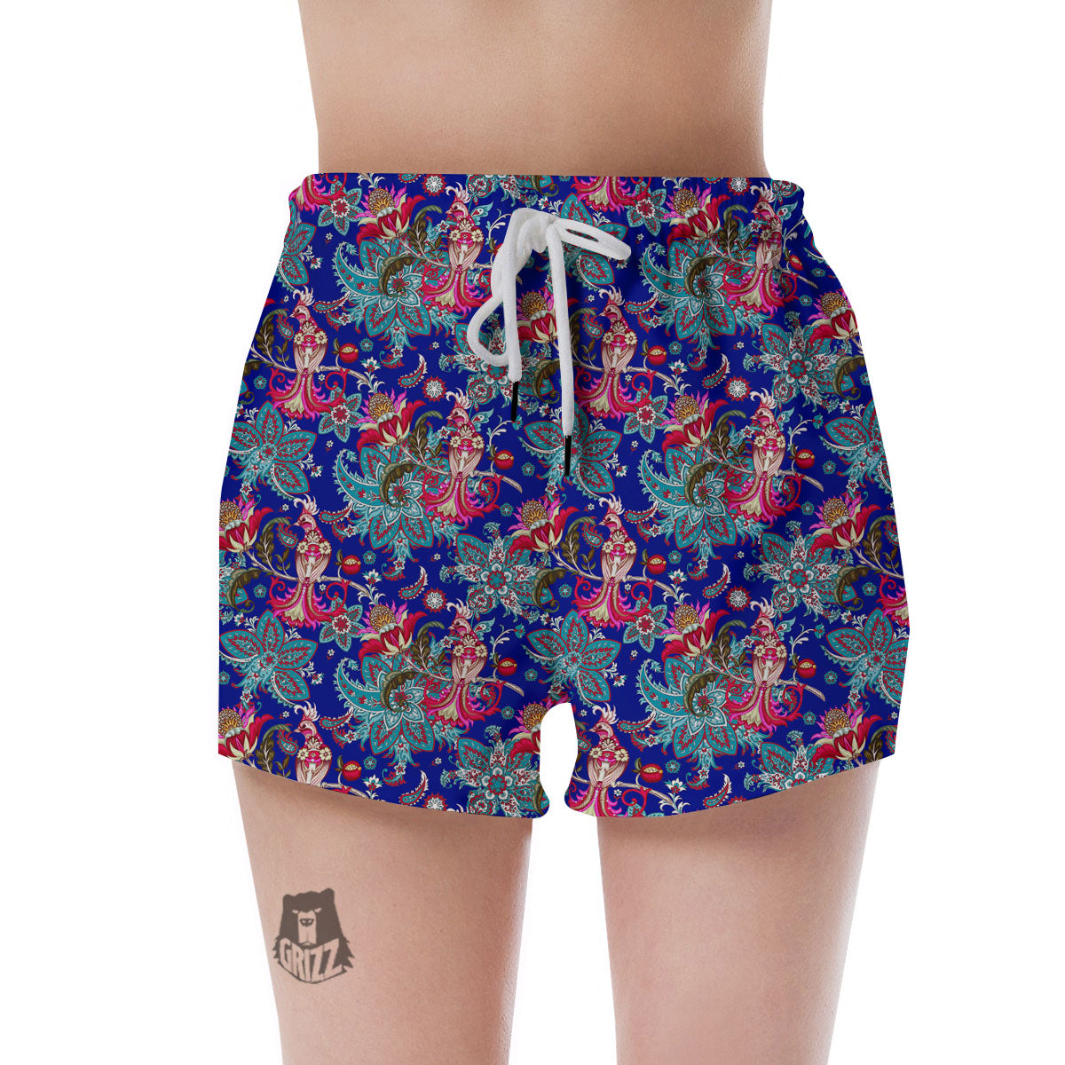 Bird Of Paradise Ethnic Print Pattern Women's Shorts-grizzshop