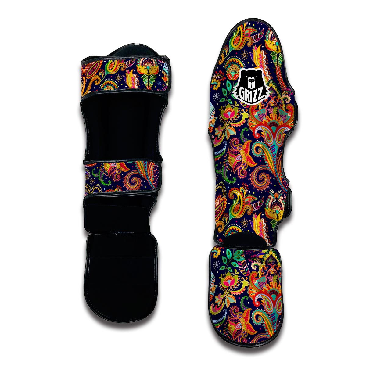 Bird Paisley Muay Thai Shin Guards-grizzshop