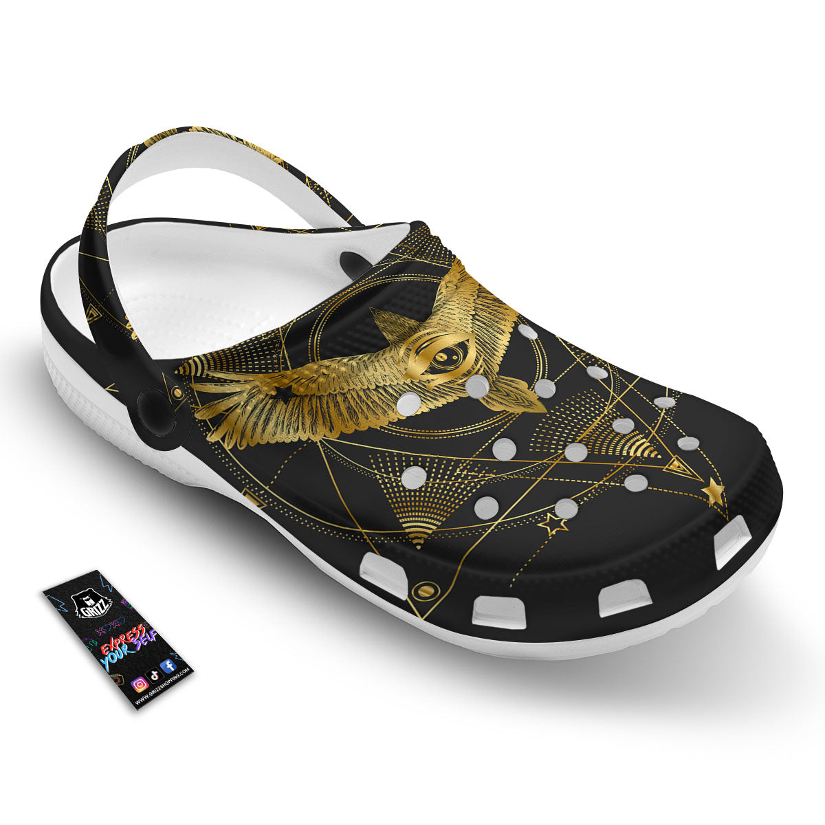 Bird Spiritual Golden Print Clog-grizzshop