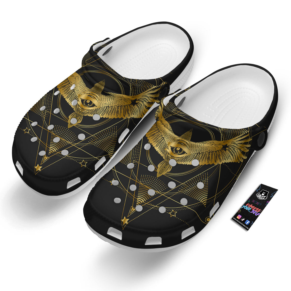Bird Spiritual Golden Print Clog-grizzshop