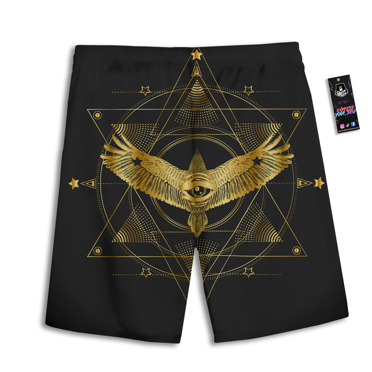 Black Chevron And Hot Pink Print Pattern Men's Athletic Shorts