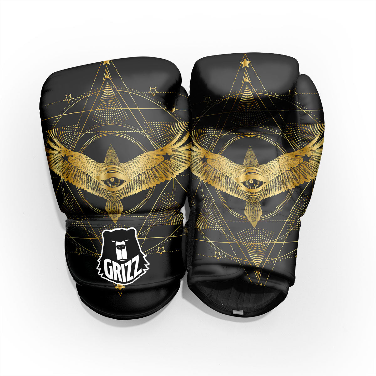 Bird Spiritual Golden Print Pro Boxing Glove