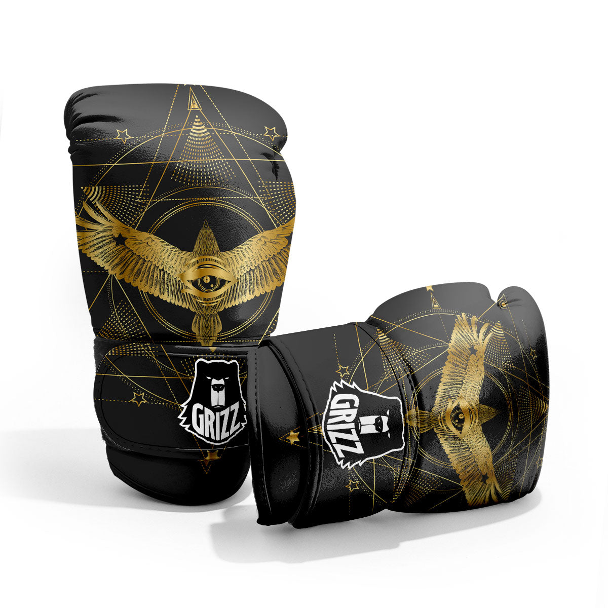 Bird Spiritual Golden Print Pro Boxing Glove