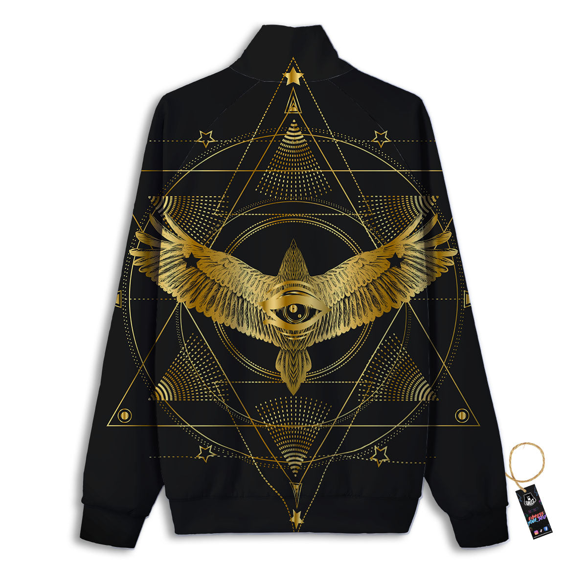 Bird Spiritual Golden Print Track Jacket-grizzshop