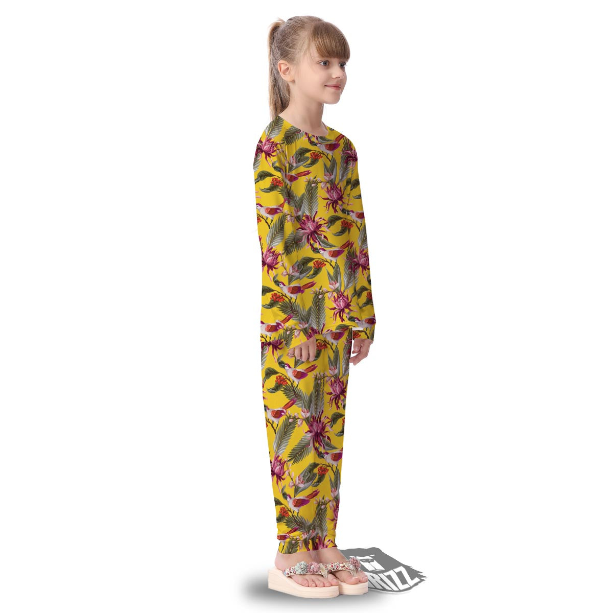 Bird Tropical Of Paradise Print Pattern Kid's Pajamas-grizzshop