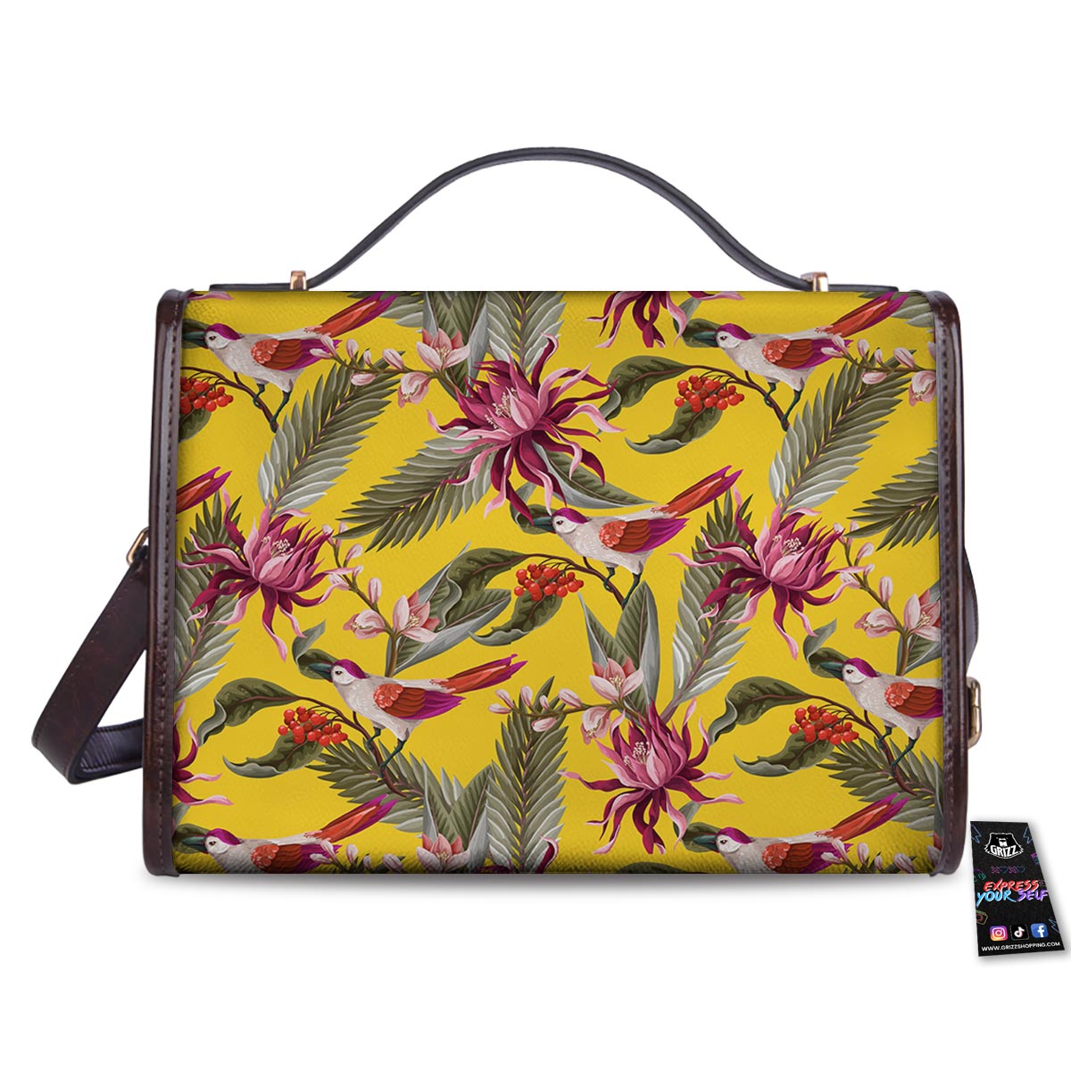 Bird Tropical Of Paradise Print Pattern Women's Satchel Bag-grizzshop