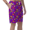 Birthday Pattern Print Men's Shorts-grizzshop